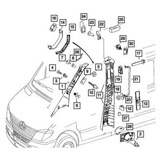Dodge OE - Right Body A-Pillar Trim Panel Bracket
