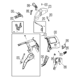 Mopar® - Rear Outer Passenger Side Quarter Panel