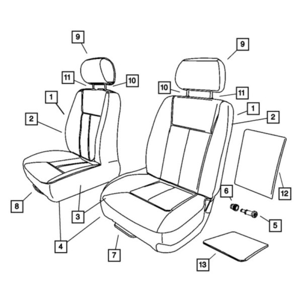 Mopar® - Front Seat Cushion Frame