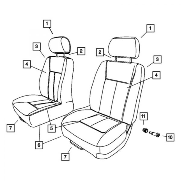 Mopar® - Front Seat Cushion Frame