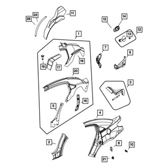 Mopar® - Rear Passenger Side Quarter Panel