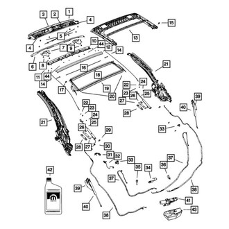 Chrysler OE - Left Lower Convertible Top Hydraulic Line