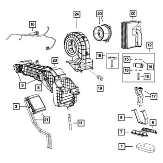 Chrysler OE - Rear HVAC Unit Case Assembly