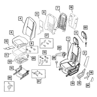Dodge OE - Front Left Seat Track Adjust Handle