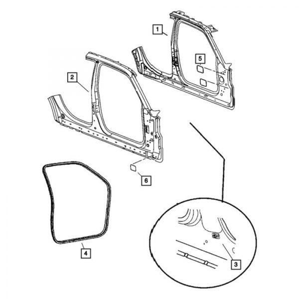 Mopar® - Body Side Aperture Front Panel