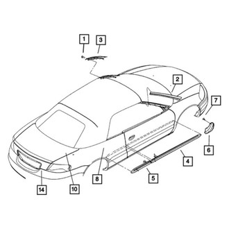 Chrysler OE - Rear Right Body Trim Molding