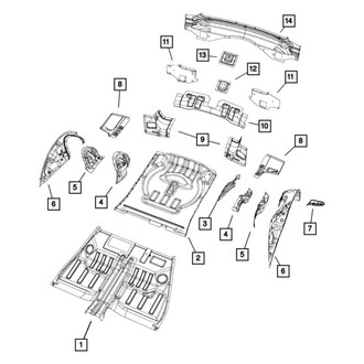 Jeep OE - Right Wheel Housing Side Panel Brace