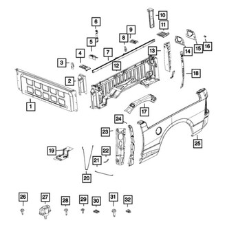 Mopar® - Fuel Filler Door Lock Actuator Bracket