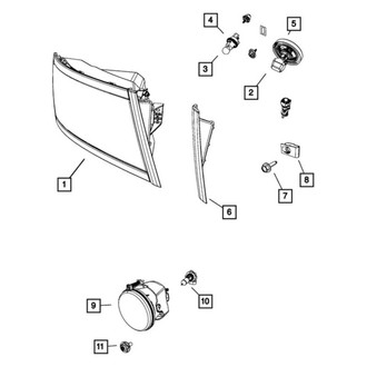 Mopar® - Passenger Side Headlight Seal