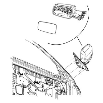 Mopar® - Driver Side Manual Mirror Glass