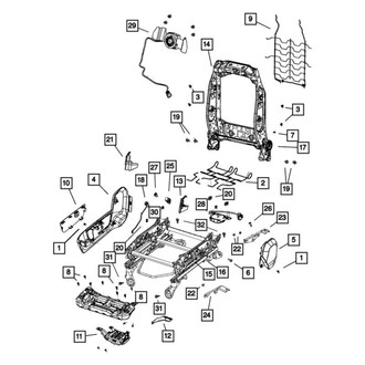 Mopar® - Seat Back Recliner