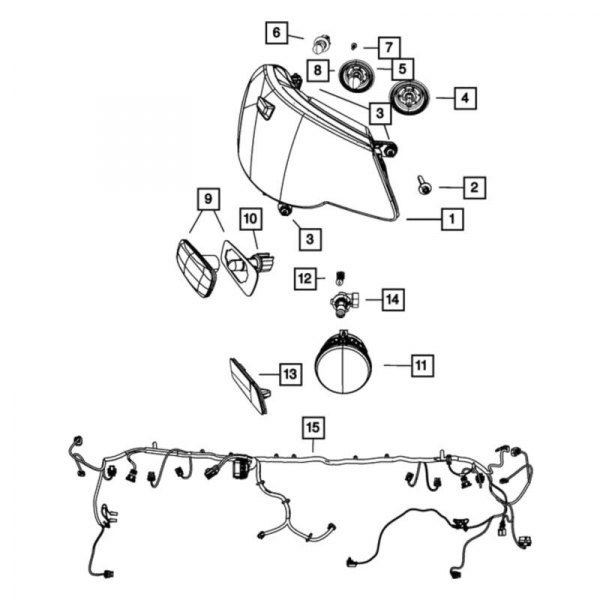 Mopar® - Headlight Wiring Harness