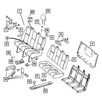 Dodge OE - Center Front Seat Frame Bracket