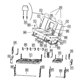 Dodge OE - Rear Seat Armrest