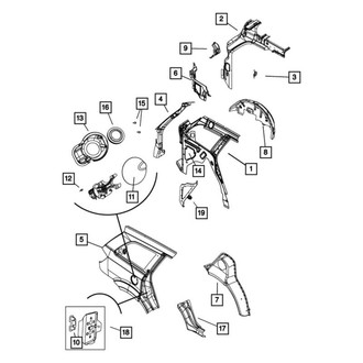 Dodge OE - Rear Right Inner Wheel Housing Side Panel