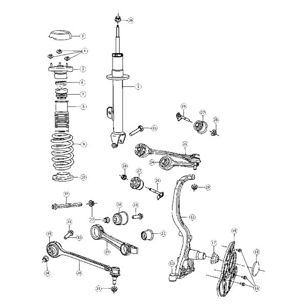 Mopar® - Front Driver Side Shock Absorber