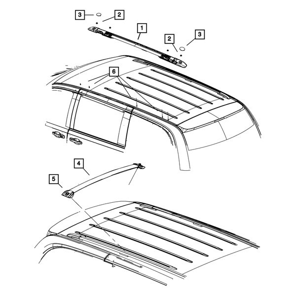 Mopar® - Roof Luggage Carrier Cross Rail