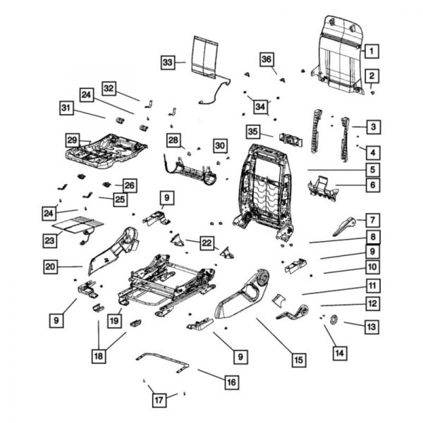 Mopar® - Seat Brace