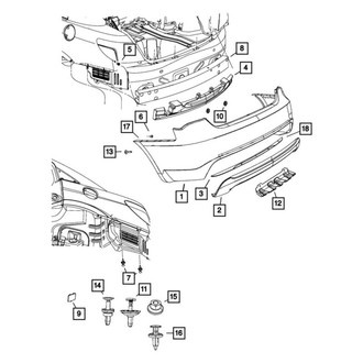 Mopar® - Rear Upper Bumper Cover