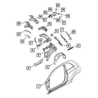 Fiat OE - Rear Left Quarter Panel Gutter