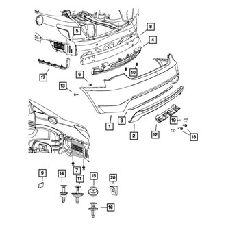 Chrysler OE - Rear Bumper Cover