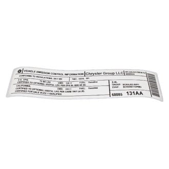 Dodge OE - Emission Label