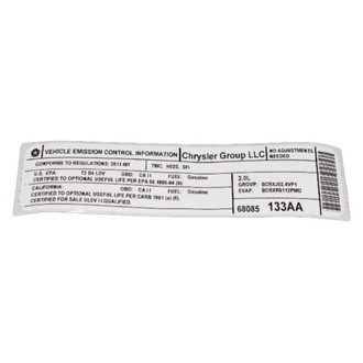 Dodge OE - Emission Label