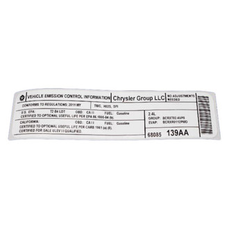 Jeep OE - Emission Label