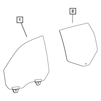 Jeep OE - Rear Right Door Glass