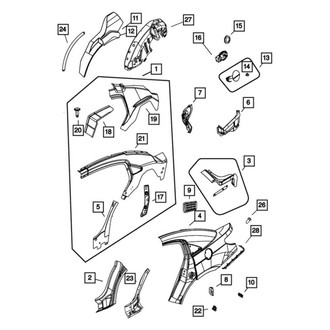 Mopar® - Rear Outer Passenger Side Quarter Panel
