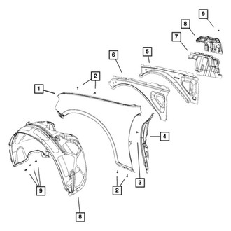 Chrysler OE - Front Right Fender Apron Assembly