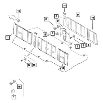 Ram OE - Body C-Pillar Trim Panel Clip