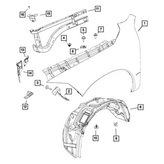 Ram OE - Front Left Fender Rail
