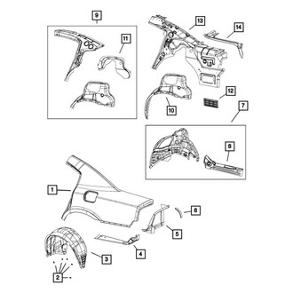 Mopar® - Rear Outer Passenger Side Quarter Panel