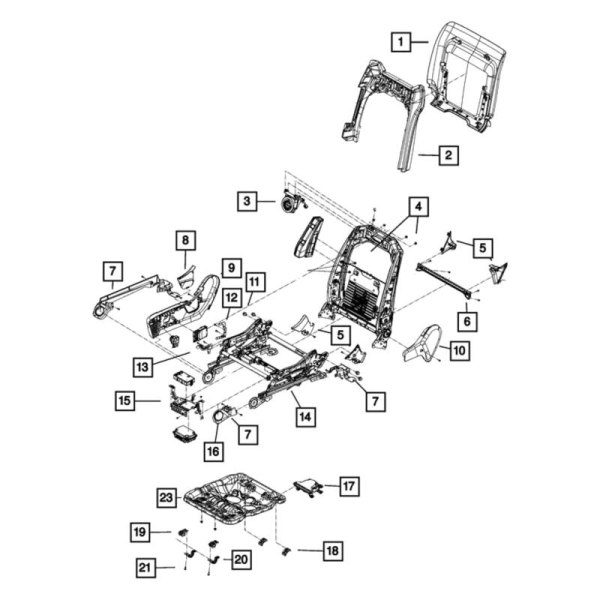 Mopar® - Seat Back Bezel