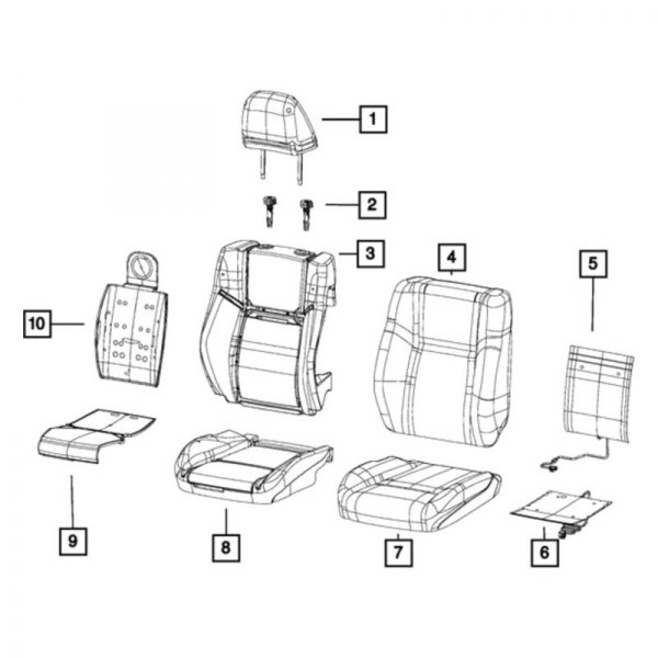 Mopar® - Front Left Seat Back Foam