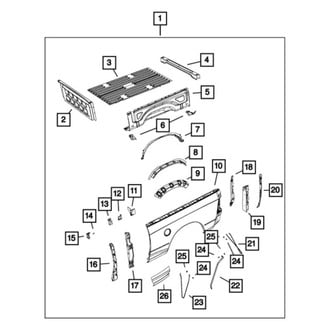 Mopar® - Rail Front Reinforcement Inner