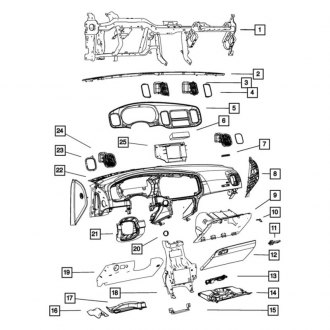 Dodge OE 1JN63DX9AF - Instrument Panel Knee Bolster