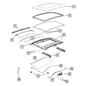 Fiat OE - Left Sunroof Guide Jaw
