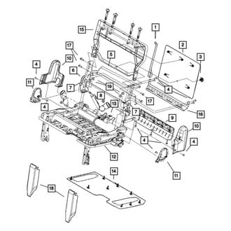 Dodge OE - Rear Left Seat Frame