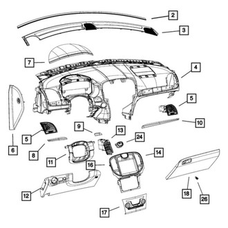 Chrysler OE - Instrument Panel Trim Panel Seal