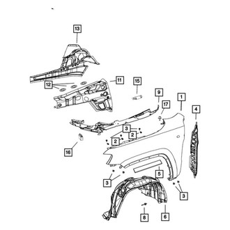Mopar® - Front Passenger Side Fender Liner