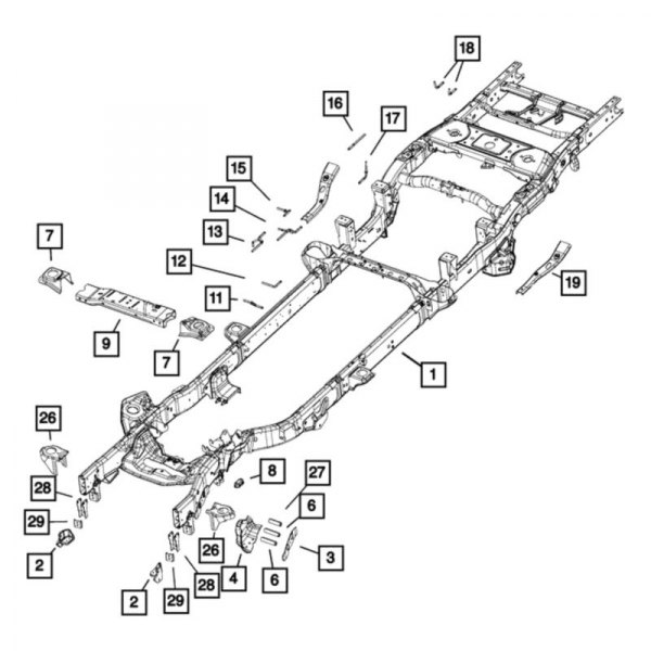 Mopar® 68140022AB - Fender Bracket