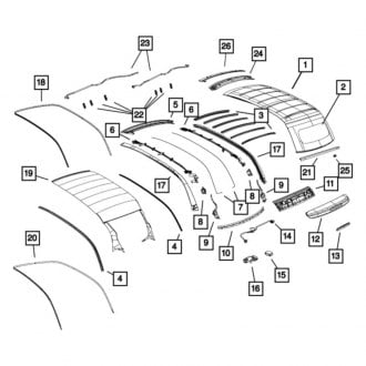 Mopar® - Folding Top Slide Bracket