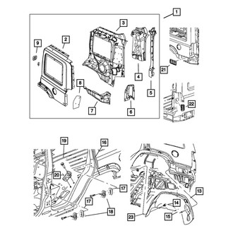Mopar® - Rear Inner Driver Side Quarter Panel