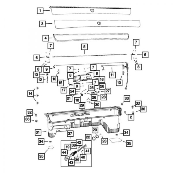 Truck Bed Storage Box Seal