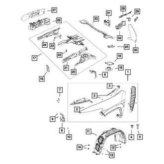 Mopar® - Driver Side Fender Mounting Bracket