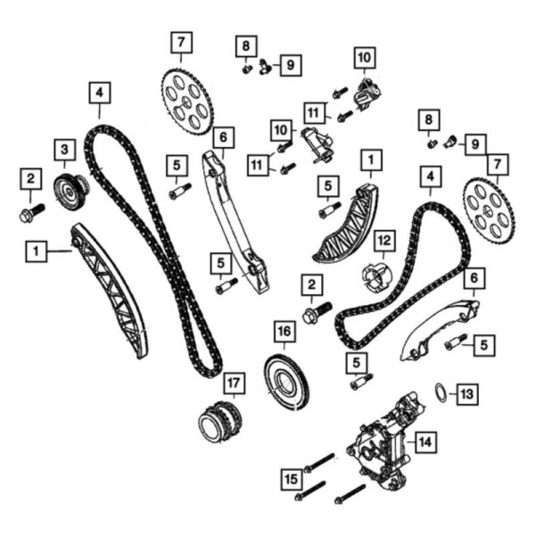 Mopar® - Upper Timing Chain Tensioner O-Ring