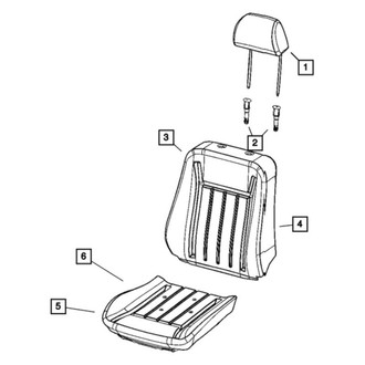 Dodge OE - Front Left Seat Back Cushion