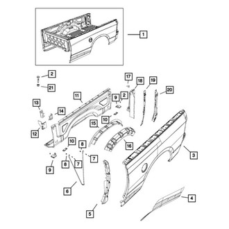 Mopar® - Lower Passenger Side Truck Bed Bracket